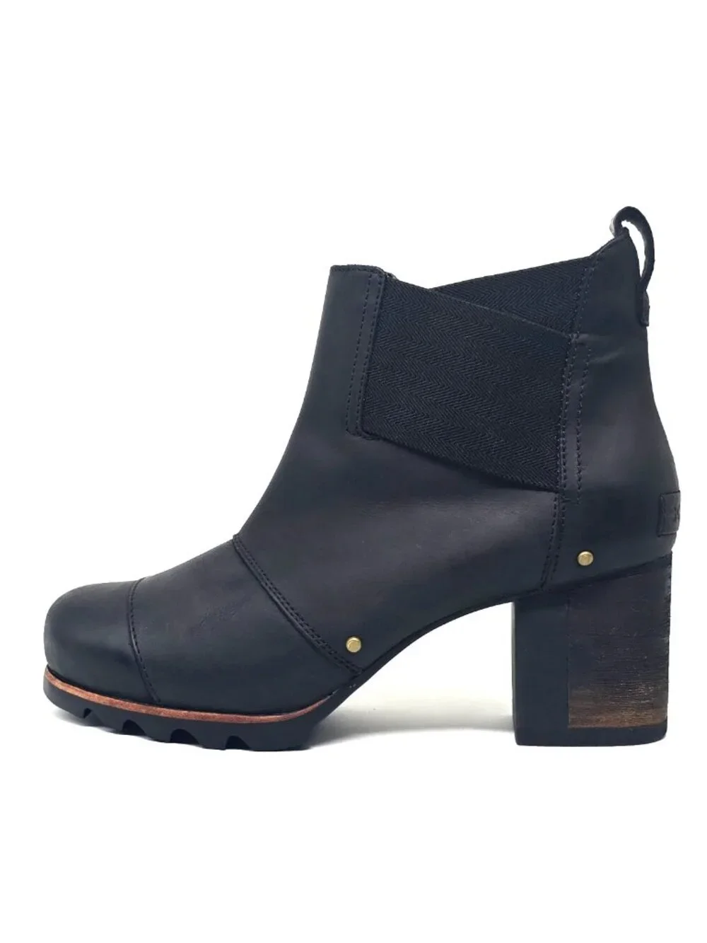 SOREL Addington Chelsea Black/Kettle Pull-on Boots Women's Size 9